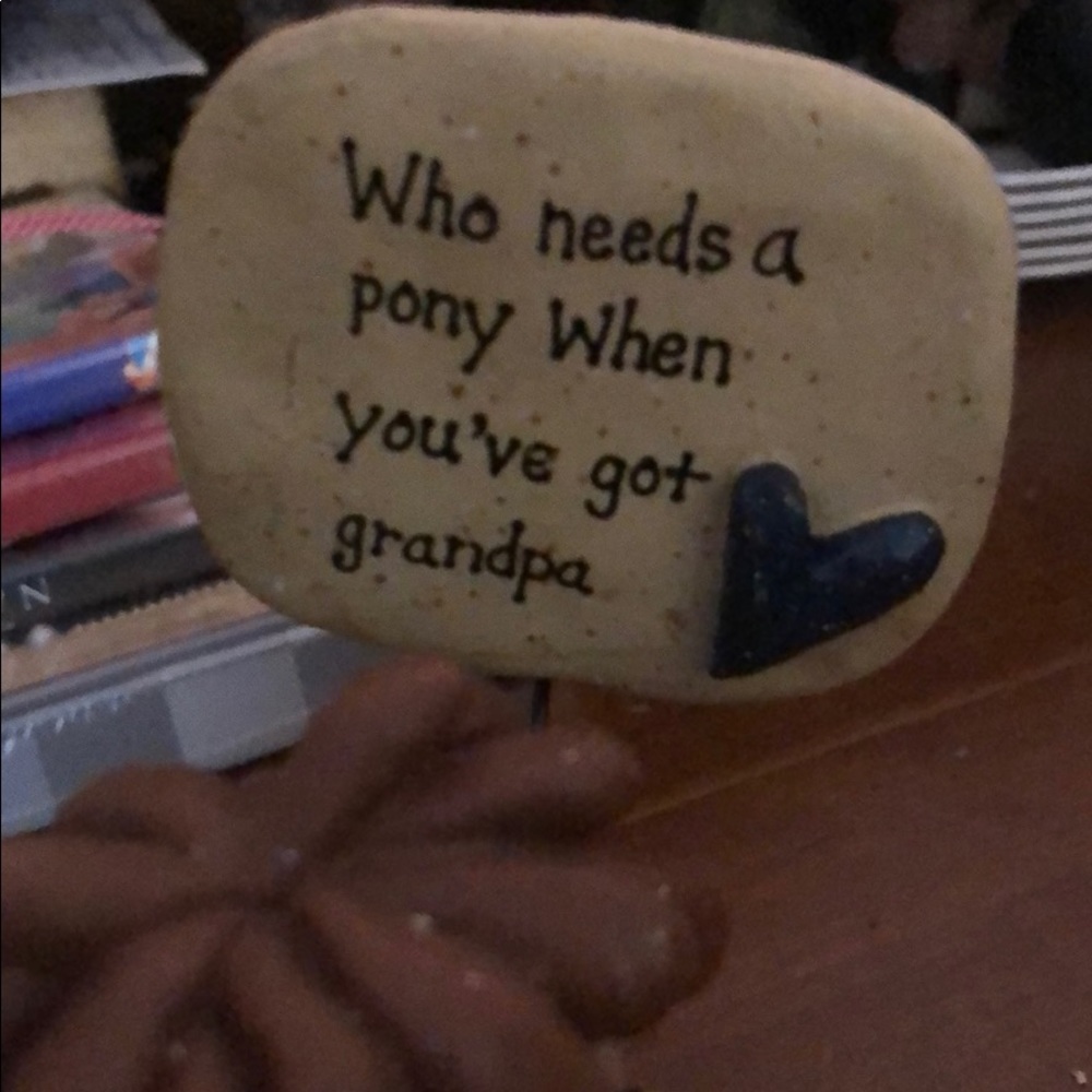 Who needs a pony when you’ve got grandpa figurine